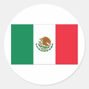 Mexicaanse vlag ronde sticker