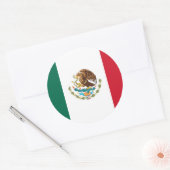 Mexicaanse vlag ronde sticker (Envelop)
