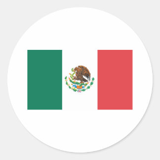 Mexicaanse vlag ronde sticker