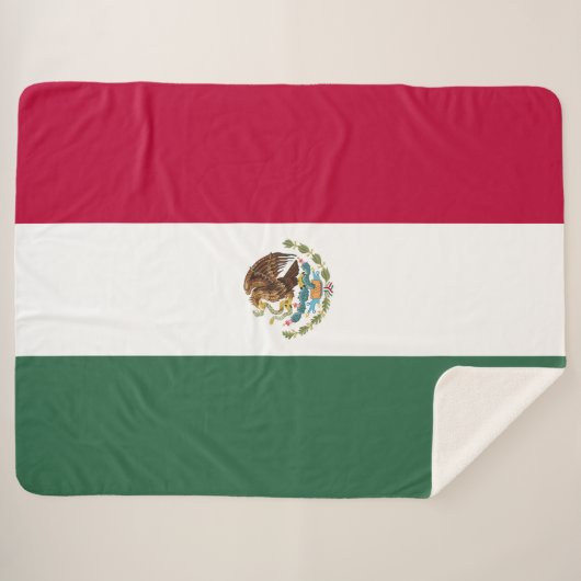 Mexicaanse vlag sherpa deken (Voorkant (horizontaal))