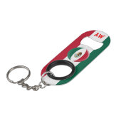 Mexicaanse vlag sleutelhanger flessenopener (Voorkant Gekanteld)