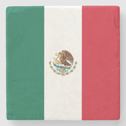 Mexicaanse vlag stenen onderzetter (Voorkant)