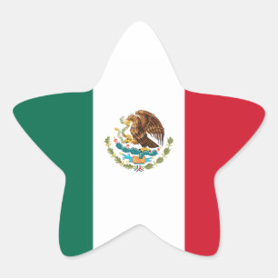 Mexicaanse vlag ster sticker