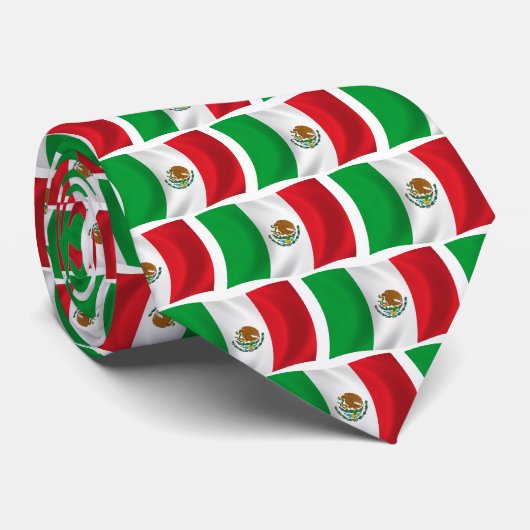 Mexicaanse Vlag Stropdas (Opgerold)