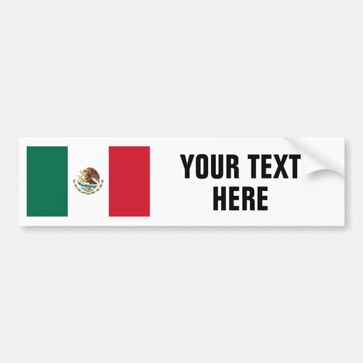 Mexicaanse vlag van Mexicaanse douane-bumpersticke Bumpersticker (Voorkant)