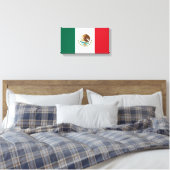 Mexicaanse vlag - vlag van Mexico Canvas Afdruk (Insitu (Slaapkamer))