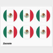Mexicaanse vlag, Vlag van Mexico Ronde Sticker (Vel)