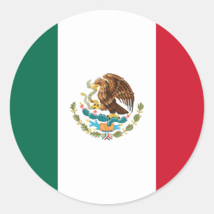 Mexicaanse vlag, Vlag van Mexico Ronde Sticker