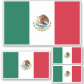 Mexicaanse vlag - vlag van Mexico Sticker (Voorkant)