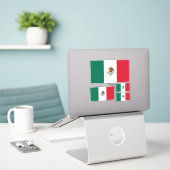 Mexicaanse vlag - vlag van Mexico Sticker (Laptop op bureau)