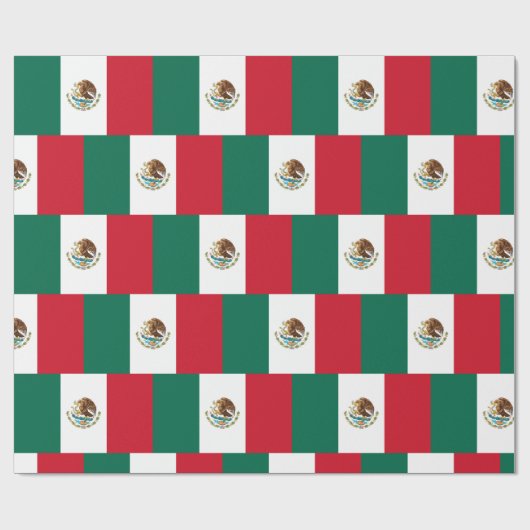 Mexicaanse vlag - Vlag van Mexico Wrapping Paper Cadeaupapier (Vlak)
