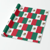 Mexicaanse vlag - Vlag van Mexico Wrapping Paper Cadeaupapier (Uitgerold)