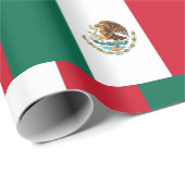 Mexicaanse vlag - Vlag van Mexico Wrapping Paper Cadeaupapier (Rol Hoek)