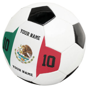 Mexicaanse vlag voetbal met aangepast shirt nummer