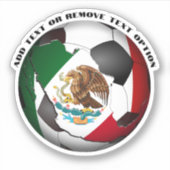 Mexicaanse vlag Voetbal Sticker (Voorkant)