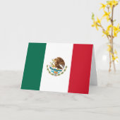 Mexicaanse vlag wenskaart met aangepaste tekst kaart (Gele Bloem)