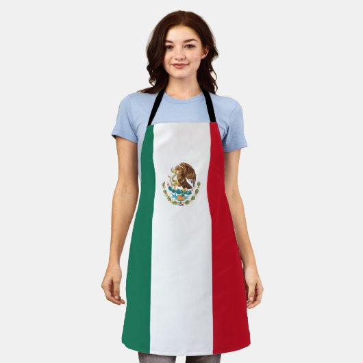 Mexicaanse vlagafhankelijke dag Mexico Schort (Gedragen)