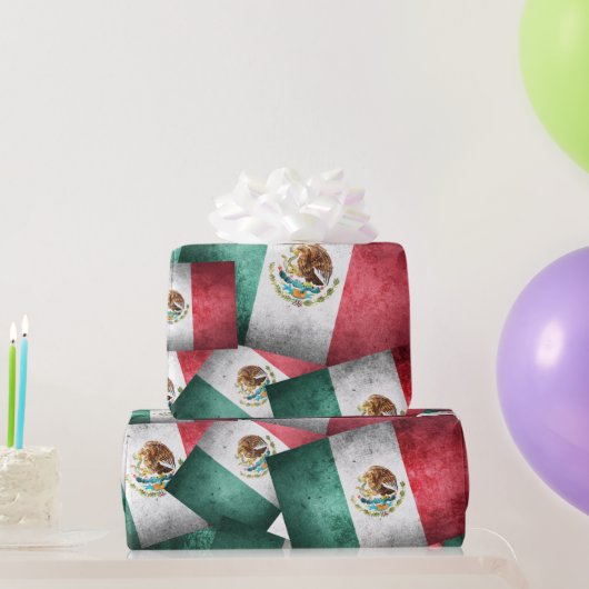 Mexicaanse vlaggen cadeaupapier (Feestgeschenken)
