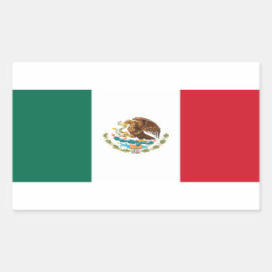 Mexicaanse vlagStickers Rechthoekige Sticker