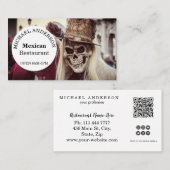 Mexicaanse voedseldag van dode restaurants visitekaartje (Voorkant / Achterkant)