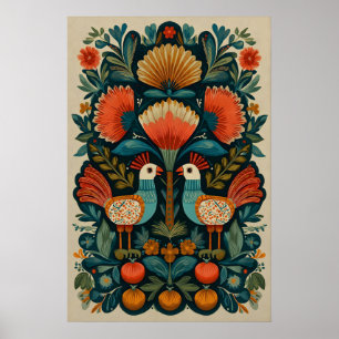 Mexicaanse volks kunst vogels Giclée print Boom de