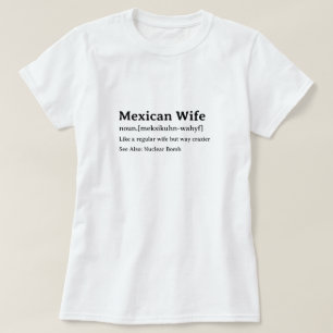 Mexicaanse vrouw grappig woordenboek definitie t-shirt