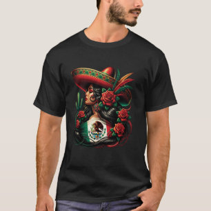 Mexicaanse vrouw Mexico Vlag Mexicana vrouwen T-shirt