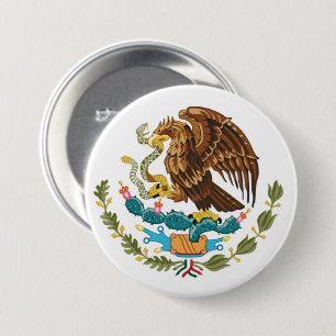 Mexicaanse wapenstok ronde button 7,6 cm
