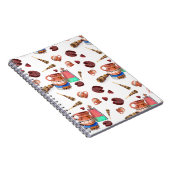 Mexicaanse warme chocolade Molinillo Whisk Pattern Notitieboek (Rechterzijde)