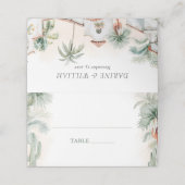 Mexicaanse Waterverf Cactus Palm Tree Wedding (Buitenkant ongevouwen)