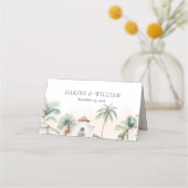 Mexicaanse Waterverf Cactus Palm Tree Wedding (Achterkant)