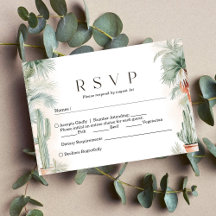 Mexicaanse Waterverf Cactus Palm Tree Wedding