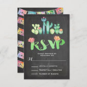 Mexicaanse Waterverf Cactus RSVP (Voorkant / Achterkant)