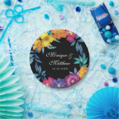 Mexicaanse Waterverf Florals Wedding Papieren Bordje (Feest)