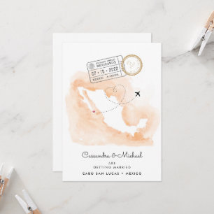 Mexicaanse Waterverf Map Cabo Bestemmingswedde