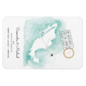 Mexicaanse Waterverf Map | Cabo | Bestemmingswedde Magneet (Horizontaal)