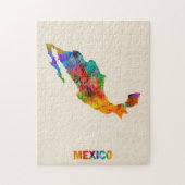 Mexicaanse Waterverf Map Legpuzzel (Verticaal)