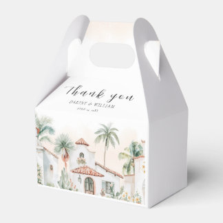 Mexicaanse Waterverf Palm Tree Destination Wedding Bedankdoosjes