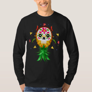 Mexicaanse wijsvinger ondersteboven ananasappel t-shirt