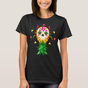 Mexicaanse wijsvinger ondersteboven ananasappel t-shirt