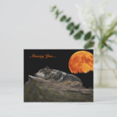 Mexicaanse Wolf & Moon - Vermiste u... Briefkaart (Staand voorkant)
