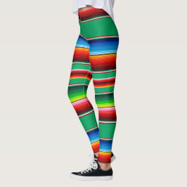 Mexicaanse Zarape Serape Streep Leggings