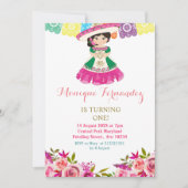 Mexicaine 1er anniversaire Invitation Girl (Devant)