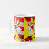 Mexicaine Bonne Heure Jaune Frappe Jaune Mug (Devant gauche)