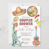 mexicaine fiesta couples douche invitation (Devant)