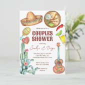 mexicaine fiesta couples douche invitation (Debout devant)