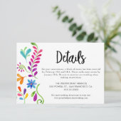 mexicaine Fiesta Détails du Mariage Carte de boîti (Debout devant)