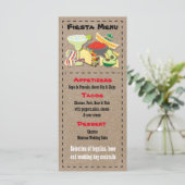 mexicaine Fiesta menu éléments faux papier kraft (Debout devant)