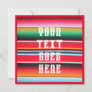 mexicaine mexicaine serape de poncho invitation ar