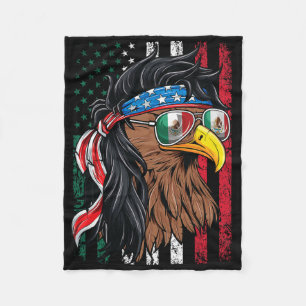 Mexican American Shirt Mexico USA Flag July 4th Me Fleece Deken